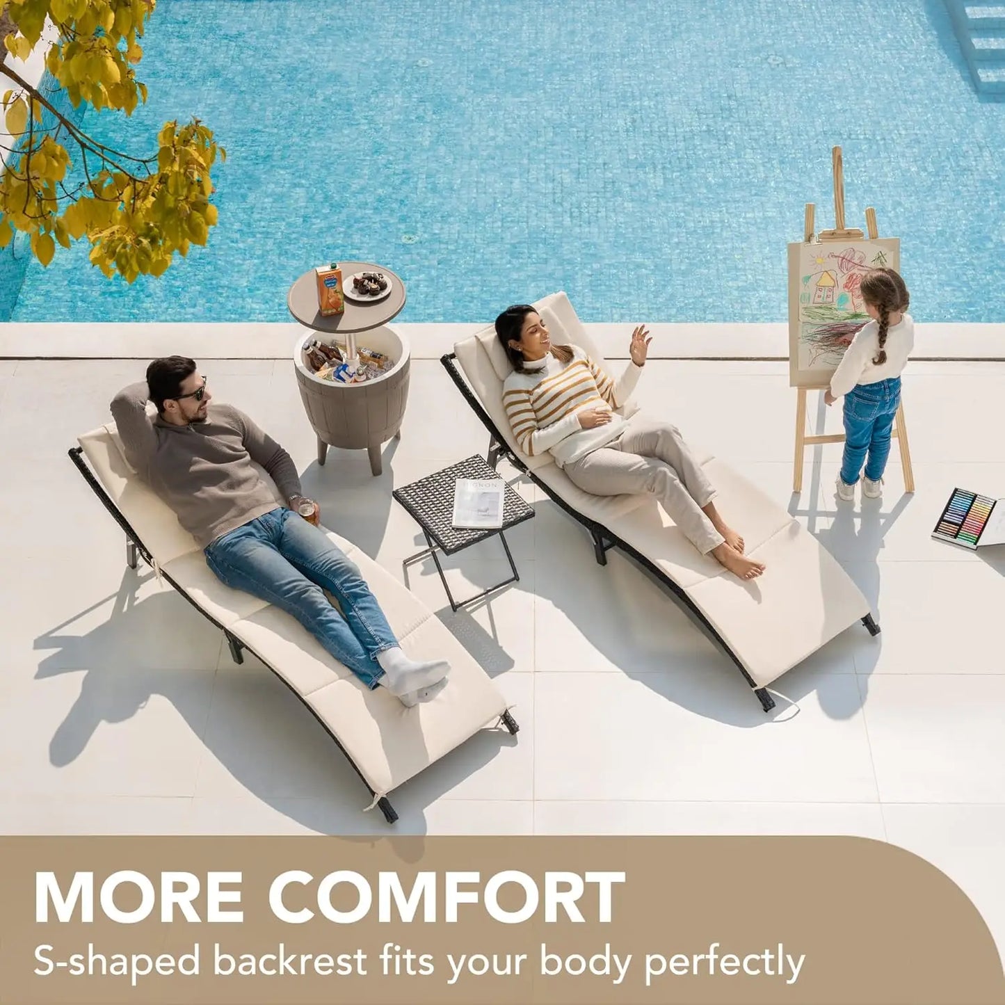 Adjustable Lounge Set 3pcs