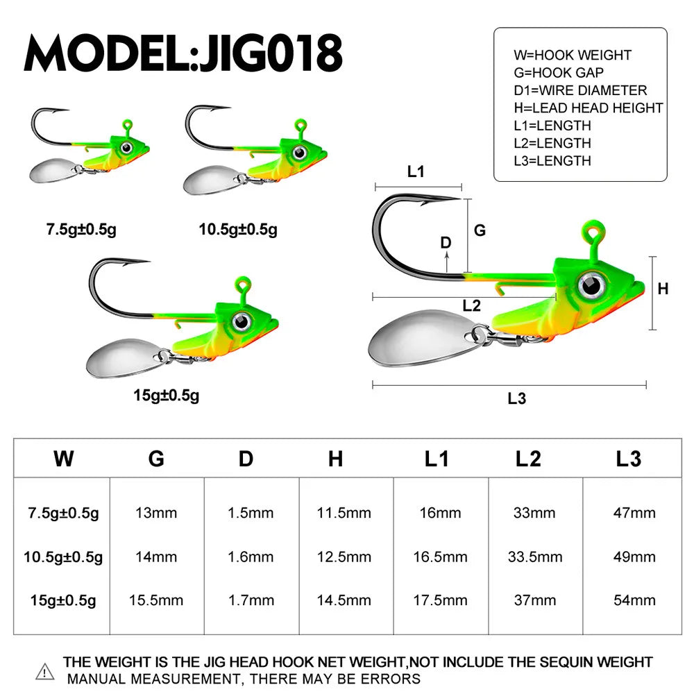 Sequin Metal Spoons Fishing Hooks