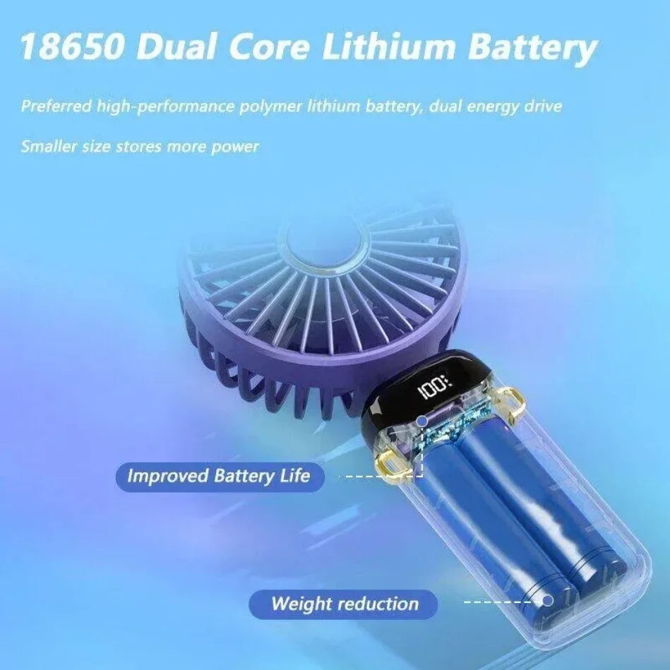 Folding Fan with Phone Stand