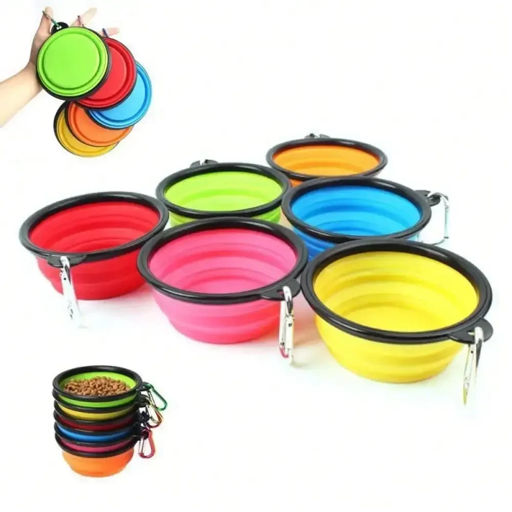 Folding Portable dog Feeder Bowl