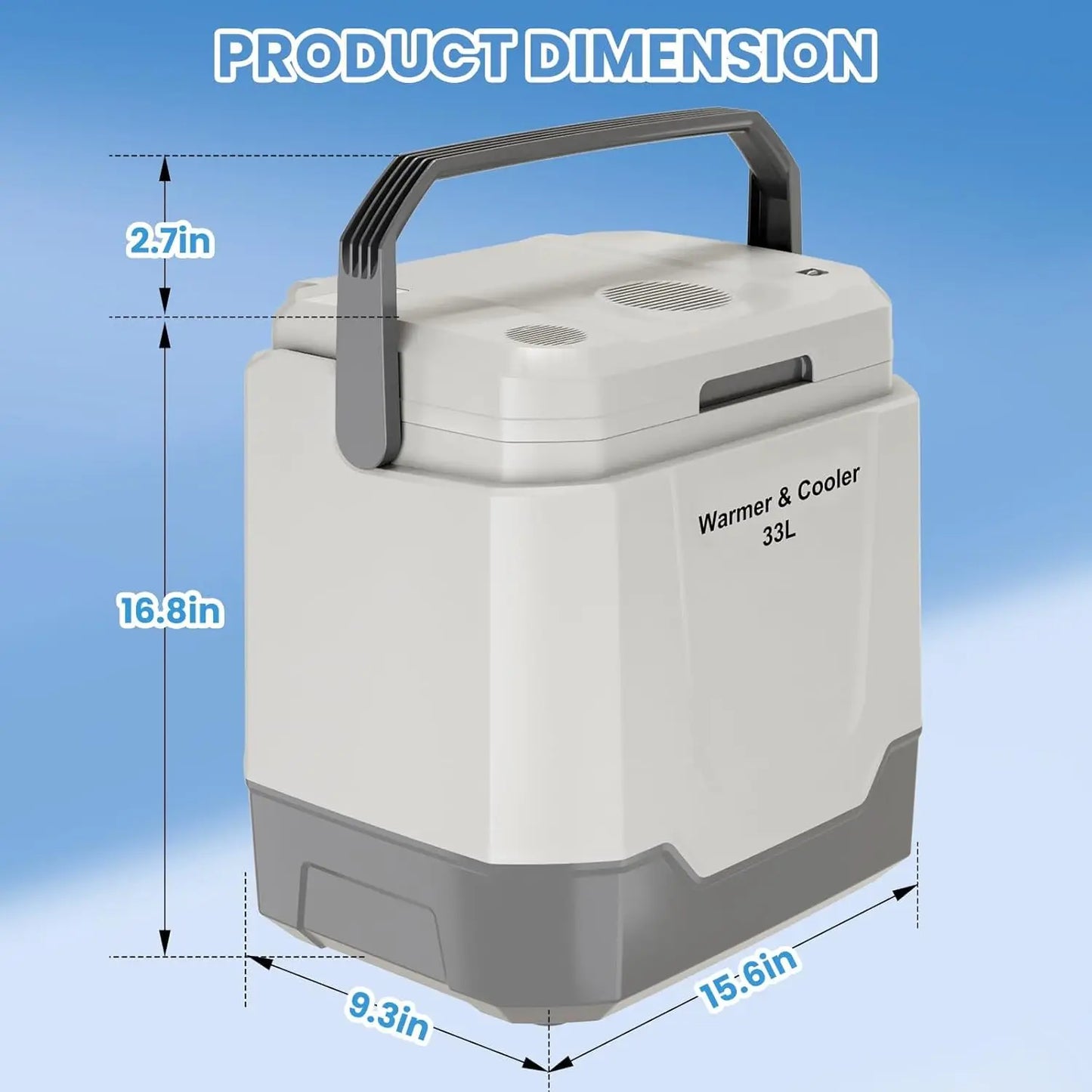 Electric portable Cooler and Warmer, with 12V & AC Power